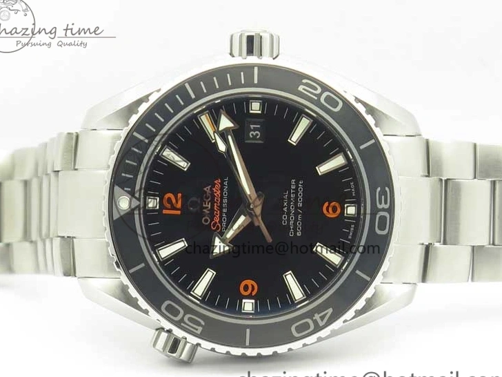 1218 Durable Planet Ocean Professional Ceramic Bezel 45.5mm 1:1 VSF Best Edition Orange Markers on SS Bracelet A8500 Super Clone 8052